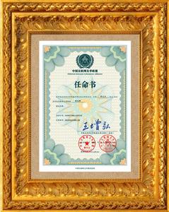 中國網際網路文學聯盟任命書