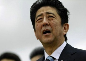 一臉憂慮的日本安倍首相