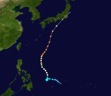 超強颱風蘭恩 路徑圖