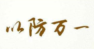 以防萬一 以防萬一