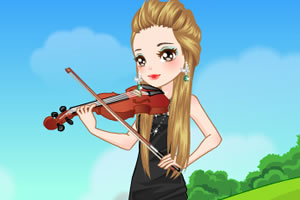 小提琴獨奏的女孩