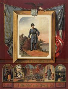 1873年的一副獻給紐約市立警察局的繪畫：“我們的警察。忠誠至死。”