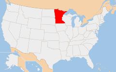 明尼蘇達州的地理位置