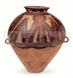 神人紋彩陶壺 神人紋彩陶壺