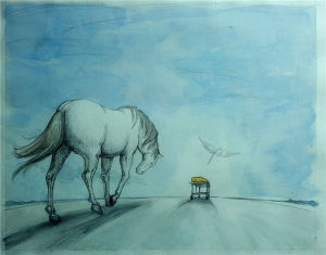 《逝》NO.2鉛筆水彩