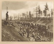 正在建設中的西伯利亞鐵路