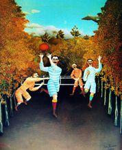 圖3：亨利&middot;盧梭，《踢足球者》，1908年