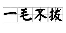 一毛不拔