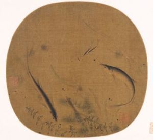 宋群魚戲藻圖頁 宋群魚戲藻圖頁