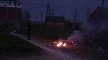 勝利橋S233省道附近再次發生村民私自放火