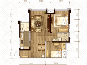 B4型兩室兩廳單衛