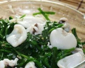 韭菜絲墨魚湯 韭菜絲墨魚湯