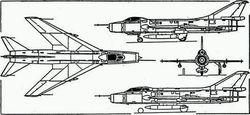 蘇-7殲擊轟炸機三面圖