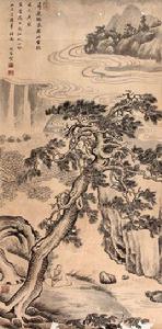 項聖謨聽松圖軸 項聖謨聽松圖軸