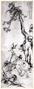 《八大山人松鹿圖》