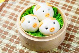 豬頭奶黃包 豬頭奶黃包