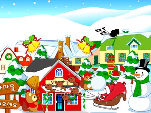 布置聖誕村莊 布置聖誕村莊