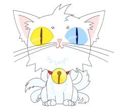 (圖)喵喵米可雅的坐騎,似乎是貓族的王,因為和鳳凰族有一些因緣,目前是米可雅的好友兼坐騎。