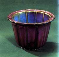 玫瑰紫釉花盆 玫瑰紫釉花盆