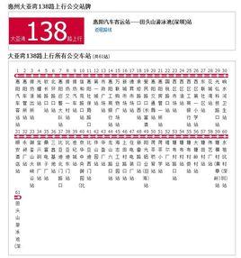 大亞灣公交138路 大亞灣公交138路