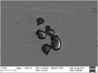 掃描電鏡下的Al2O3夾雜