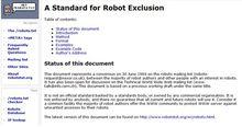 維基百科上描述的robots協定的最原始起源