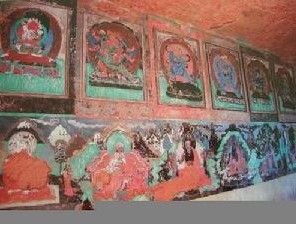 阿爾寨石窟內部壁畫 