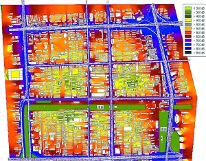 北京首張區域噪聲地圖繪製完成