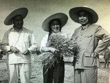 林鐵與周恩來在河北考察農業