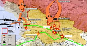 （圖）俄羅斯軍隊的攻擊方向。