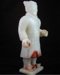 戰國和田玉武士俑