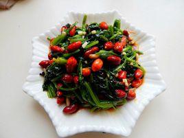 涼拌花生米菠菜