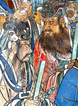 永樂宮三清殿內精美的壁畫