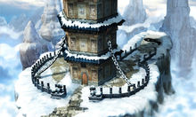 鎖妖塔，白雪皚皚盡顯靈氣