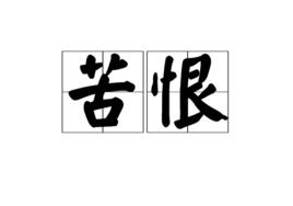 苦恨 苦恨
