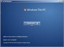 Windows Thin PC安裝界面
