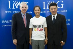 李娜與IMG集團董事長兼CEO麥克·杜蘭