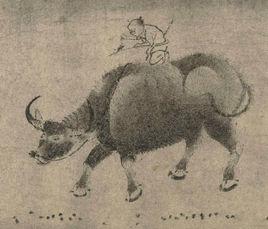 牧牛圖[南宋毛益創作紙本水墨畫]