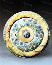 戰國鑲嵌玉玻璃鏡 戰國鑲嵌玉玻璃鏡