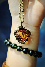 黃水晶繞線作品