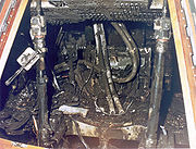 （圖）燒毀的阿波羅1號指令艙殘骸