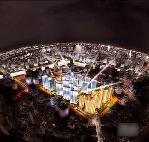 綠地領海二期綠地國際SOHO城――夜景圖