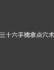 三十六手擒拿點穴術