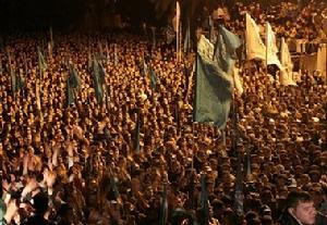 （圖）哈馬斯支持者舉行集會