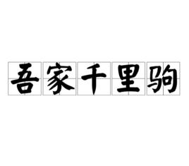 吾家千里駒 吾家千里駒