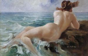 阿道夫&middot;拉利《水中女神》