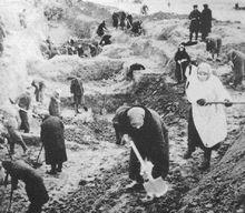 參加構建城防工事的史達林格勒居民