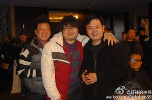 武明與其老師（圖左），評審郭曉東（圖右）