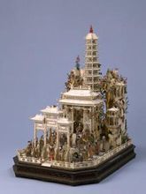 清象牙雕群仙祝壽塔 清象牙雕群仙祝壽塔
