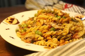 青豆蘑菇意面 青豆蘑菇意面